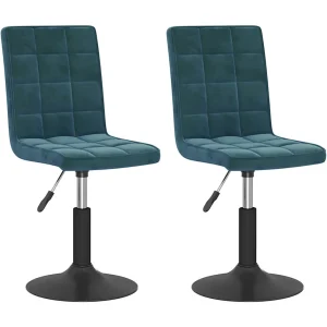 Eetkamerstoelen draaibaar 2 st fluweel blauw Eetkamerstoelen draaibaar 2 st fluweel blauw