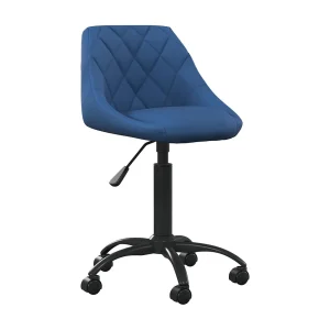 Eetkamerstoel fluweel blauw
