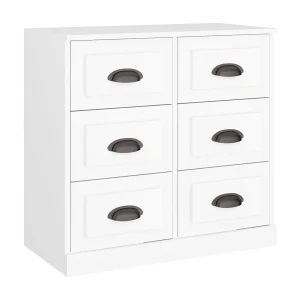 Dressoir 70×35,5×67,5 cm bewerkt hout wit Dressoir 70×35,5×67,5 cm bewerkt hout wit