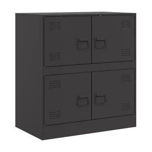 Dressoir 67x39x73 cm staal zwart