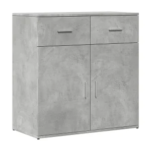 Dressoir 79x38x80 cm bewerkt hout betongrijs Dressoir 79x38x80 cm bewerkt hout betongrijs