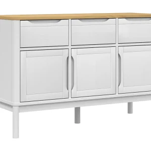 Dressoir FLORO 114x43x74 cm massief grenenhout wit Dressoir FLORO 114x43x74 cm massief grenenhout wit