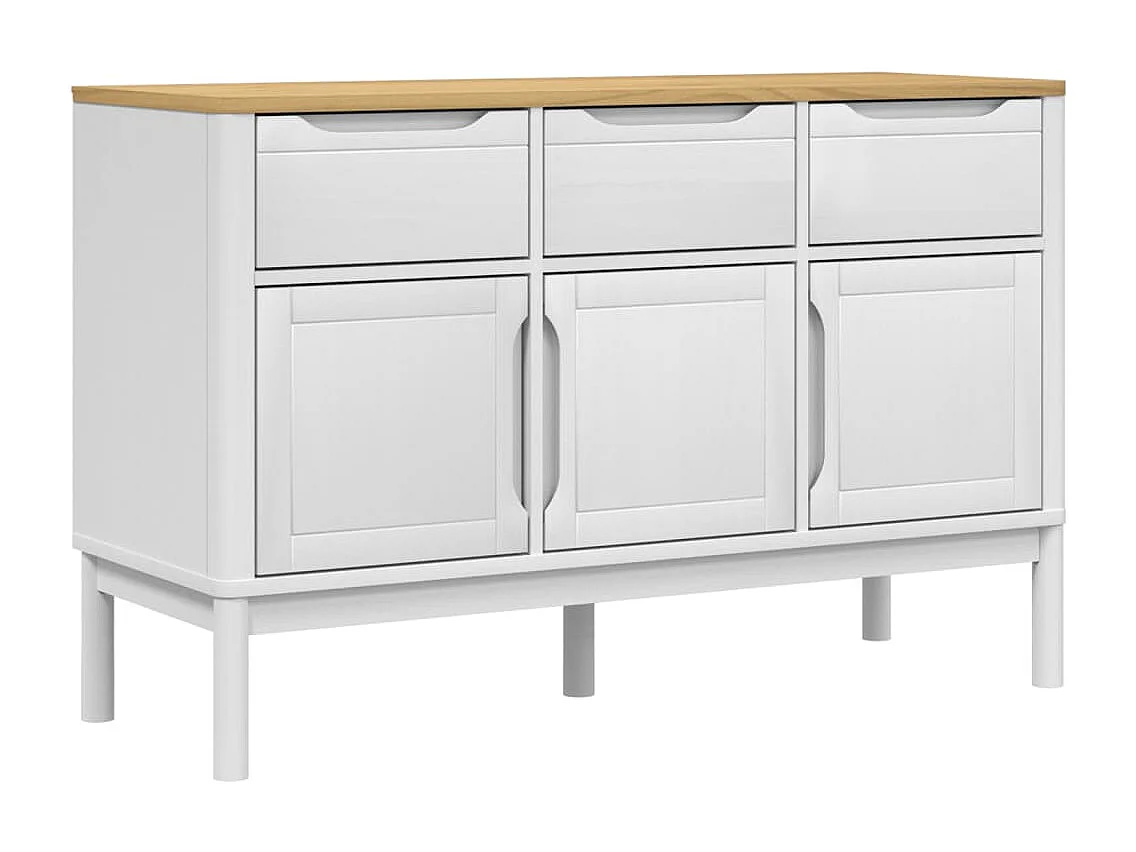 Dressoir FLORO 114x43x74 cm massief grenenhout wit