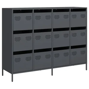 Dressoir 135x39x103,5 cm koudgewalst staal antracietkleurig Dressoir 135x39x103,5 cm koudgewalst staal antracietkleurig