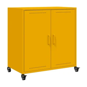 Dressoir 68x39x72 cm staal mosterdgeel Dressoir 68x39x72 cm staal mosterdgeel