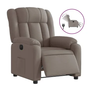 Fauteuil verstelbaar elektrisch stof taupe Fauteuil verstelbaar elektrisch stof taupe