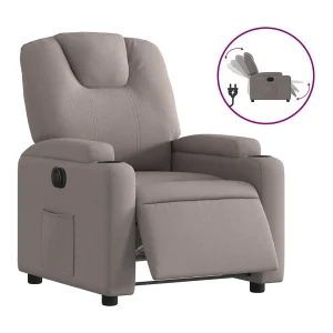 Fauteuil verstelbaar elektrisch stof taupe Fauteuil verstelbaar elektrisch stof taupe