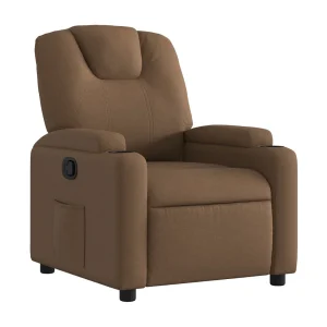 Fauteuil verstelbaar stof bruin
