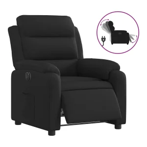 Fauteuil verstelbaar elektrisch stof zwart Fauteuil verstelbaar elektrisch stof zwart