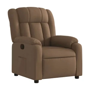 Fauteuil verstelbaar stof bruin