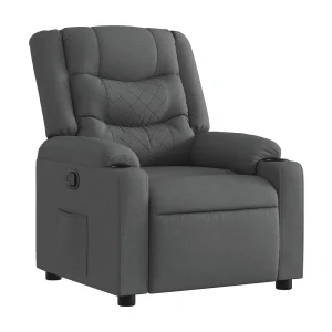 Fauteuil verstelbaar stof donkergrijs Fauteuil verstelbaar stof donkergrijs
