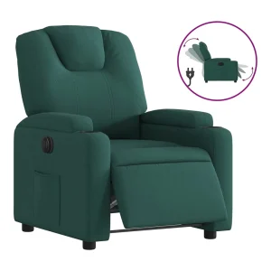 Fauteuil verstelbaar elektrisch stof donkergroen Fauteuil verstelbaar elektrisch stof donkergroen