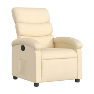 Fauteuil verstelbaar stof crèmekleurig Fauteuil verstelbaar stof crèmekleurig