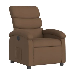 Fauteuil verstelbaar stof bruin