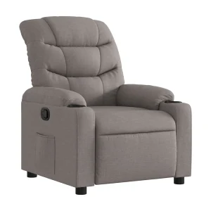 Fauteuil verstelbaar stof taupe Fauteuil verstelbaar stof taupe