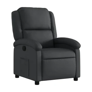 Relaxfauteuil Zwart Echt Leer Relaxfauteuil Zwart Echt Leer