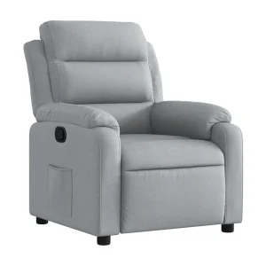 Fauteuil verstelbaar stof lichtgrijs Fauteuil verstelbaar stof lichtgrijs