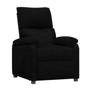Fauteuil verstelbaar stof zwart