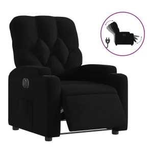 Fauteuil verstelbaar elektrisch stof zwart Fauteuil verstelbaar elektrisch stof zwart