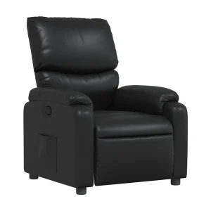 Fauteuil verstelbaar kunstleer zwart