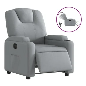 Fauteuil elektrisch verstelbaar stof lichtgrijs Fauteuil elektrisch verstelbaar stof lichtgrijs