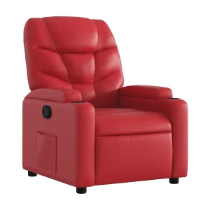 Fauteuil verstelbaar kunstleer rood