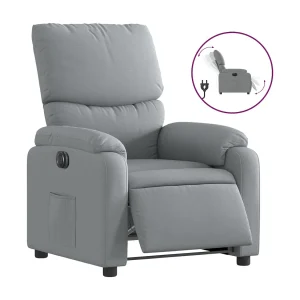 Fauteuil elektrisch verstelbaar stof lichtgrijs Fauteuil elektrisch verstelbaar stof lichtgrijs