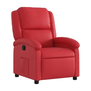 Fauteuil verstelbaar kunstleer rood