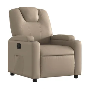 Fauteuil verstelbaar kunstleer cappuccinokleurig Fauteuil verstelbaar kunstleer cappuccinokleurig