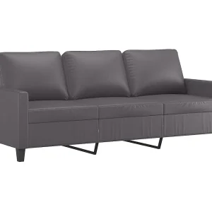 Driezitsbank 180 cm kunstleer grijs Driezitsbank 180 cm kunstleer grijs