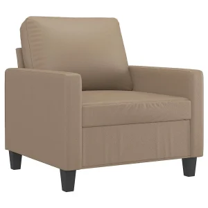 Fauteuil 60 cm kunstleer cappuccinokleurig Fauteuil 60 cm kunstleer cappuccinokleurig