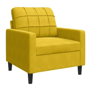 Fauteuil 60 cm fluweel geel Fauteuil 60 cm fluweel geel