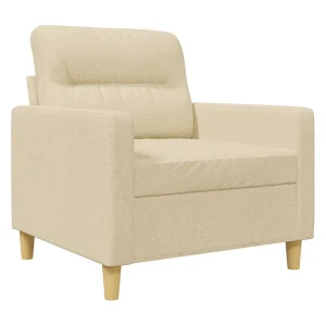Fauteuil 60 cm stof crèmekleurig Fauteuil 60 cm stof crèmekleurig