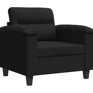 Fauteuil 60 cm microvezelstof zwart Fauteuil 60 cm microvezelstof zwart
