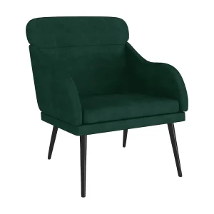 Fauteuil 63x76x80 cm fluweel donkergroen Fauteuil 63x76x80 cm fluweel donkergroen