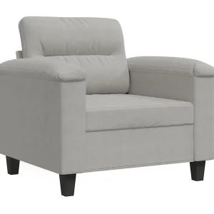 Fauteuil 60 cm microvezelstof lichtgrijs Fauteuil 60 cm microvezelstof lichtgrijs