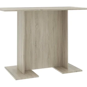 Eettafel 110x60x75 cm bewerkt hout sonoma eikenkleurig Eettafel 110x60x75 cm bewerkt hout sonoma eikenkleurig