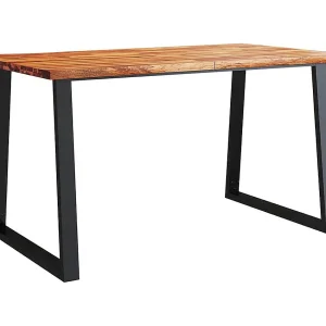 Eettafel met natuurlijke rand 140x80x75 cm massief acaciahout Eettafel met natuurlijke rand 140x80x75 cm massief acaciahout
