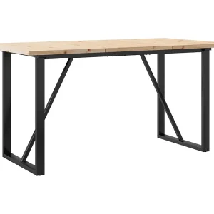 Eettafel O-frame 140x80x75,5 cm massief grenenhout en staal