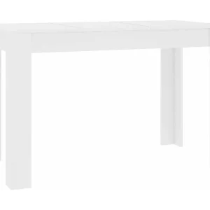 Eettafel 120x60x76 cm bewerkt hout wit Eettafel 120x60x76 cm bewerkt hout wit