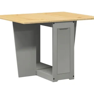 Eettafel Corona inklapbaar massief grenenhout grijs Eettafel Corona inklapbaar massief grenenhout grijs
