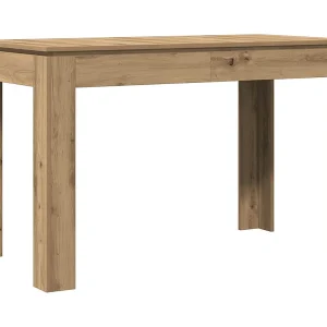 Eettafel 120x60x76 cm bewerkt hout artisanaal eikenkleur Eettafel 120x60x76 cm bewerkt hout artisanaal eikenkleur