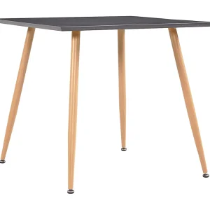 Eettafel 80,5×80,5×73 cm MDF grijs en eikenkleurig