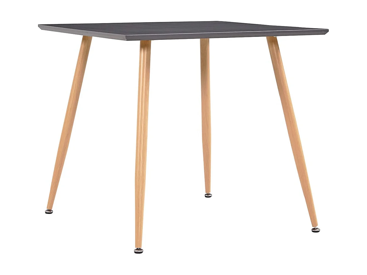 Eettafel 80,5x80,5x73 cm MDF grijs en eikenkleurig