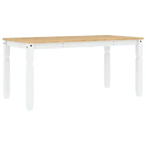 Eettafel Corona 160x80x75 cm massief grenenhout wit Eettafel Corona 160x80x75 cm massief grenenhout wit