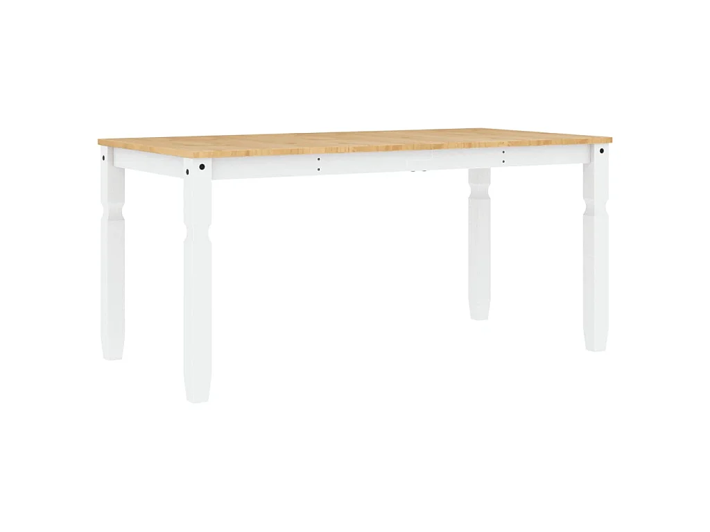 Eettafel Corona 160x80x75 cm massief grenenhout wit