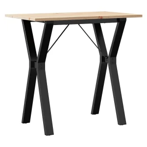 Eettafel Y-frame 80x50x75 cm massief grenenhout en staal Eettafel Y-frame 80x50x75 cm massief grenenhout en staal