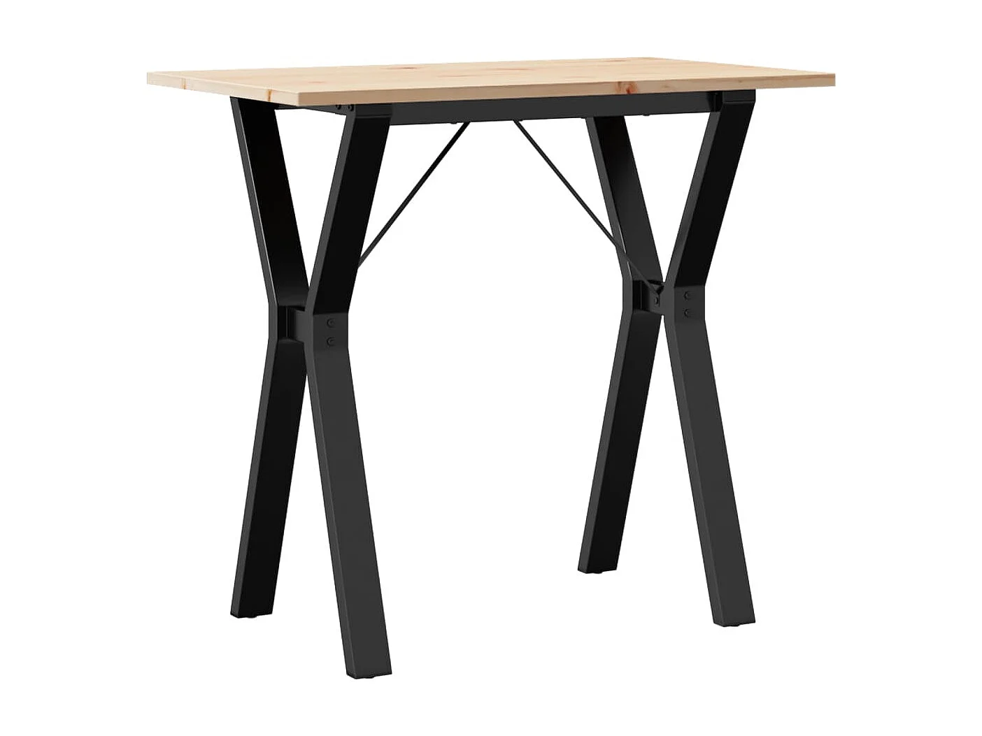 Eettafel Y-frame 80x50x75 cm massief grenenhout en staal