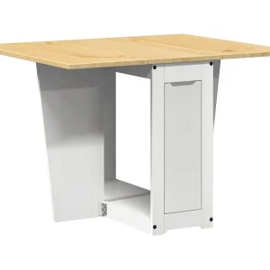 Eettafel Corona inklapbaar massief grenenhout wit Eettafel Corona inklapbaar massief grenenhout wit