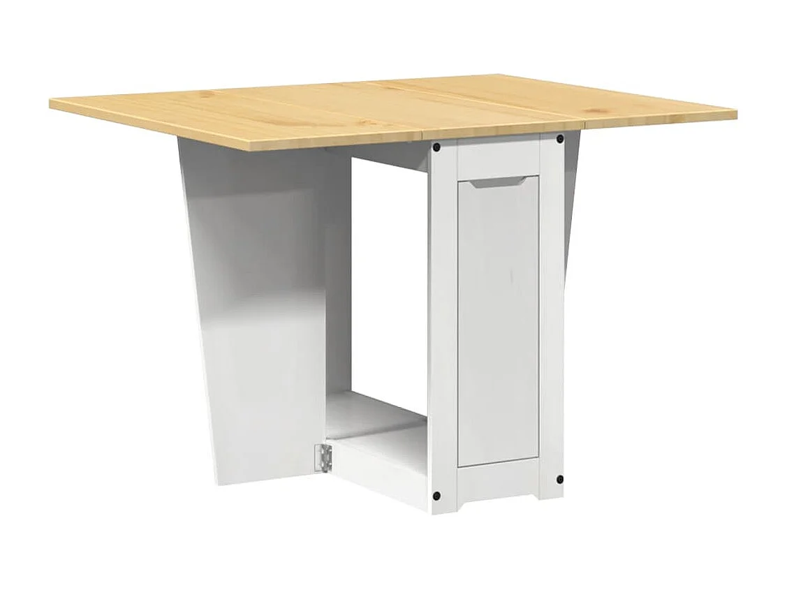Eettafel Corona inklapbaar massief grenenhout wit